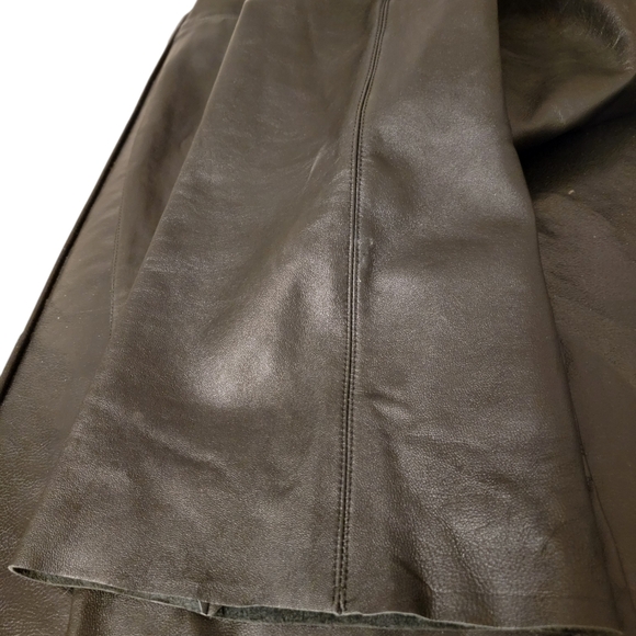 Express Vintage Genuine Leather Black Ladies Pants Size 13/14 PRE-OWNED - Picture 4 of 16